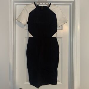 Elegant Black and White Dress